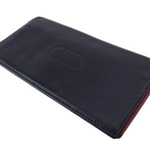 DIOR Long Wallet CD Mark Leather Authentic